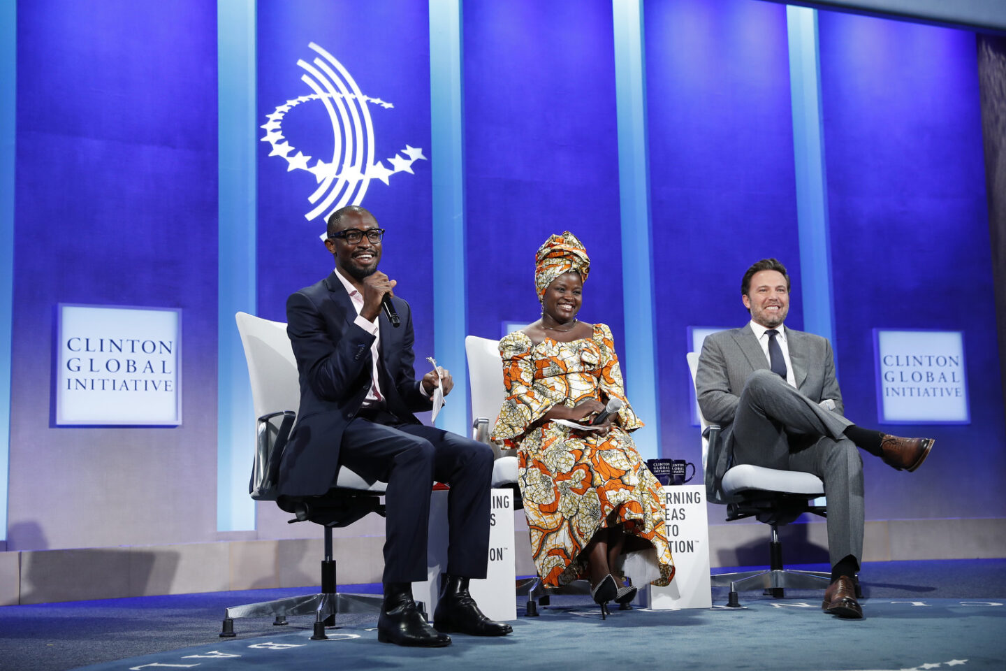 Ben Affleck and others participate in a plenary session