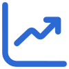 icon of line graph with arrow pointing upward