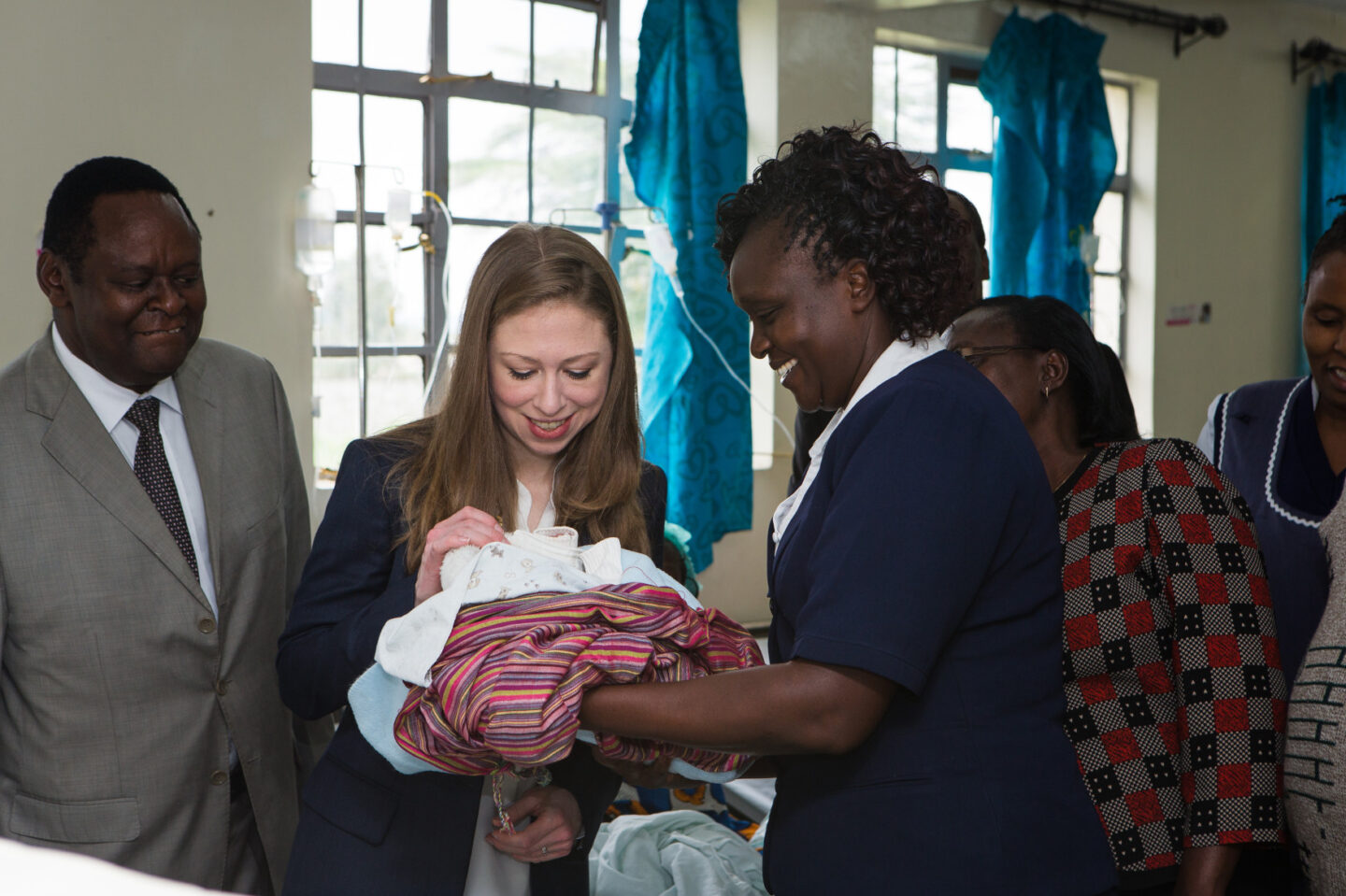 Chelsea Clinton meets with several individuals in Nairobi, Kenya