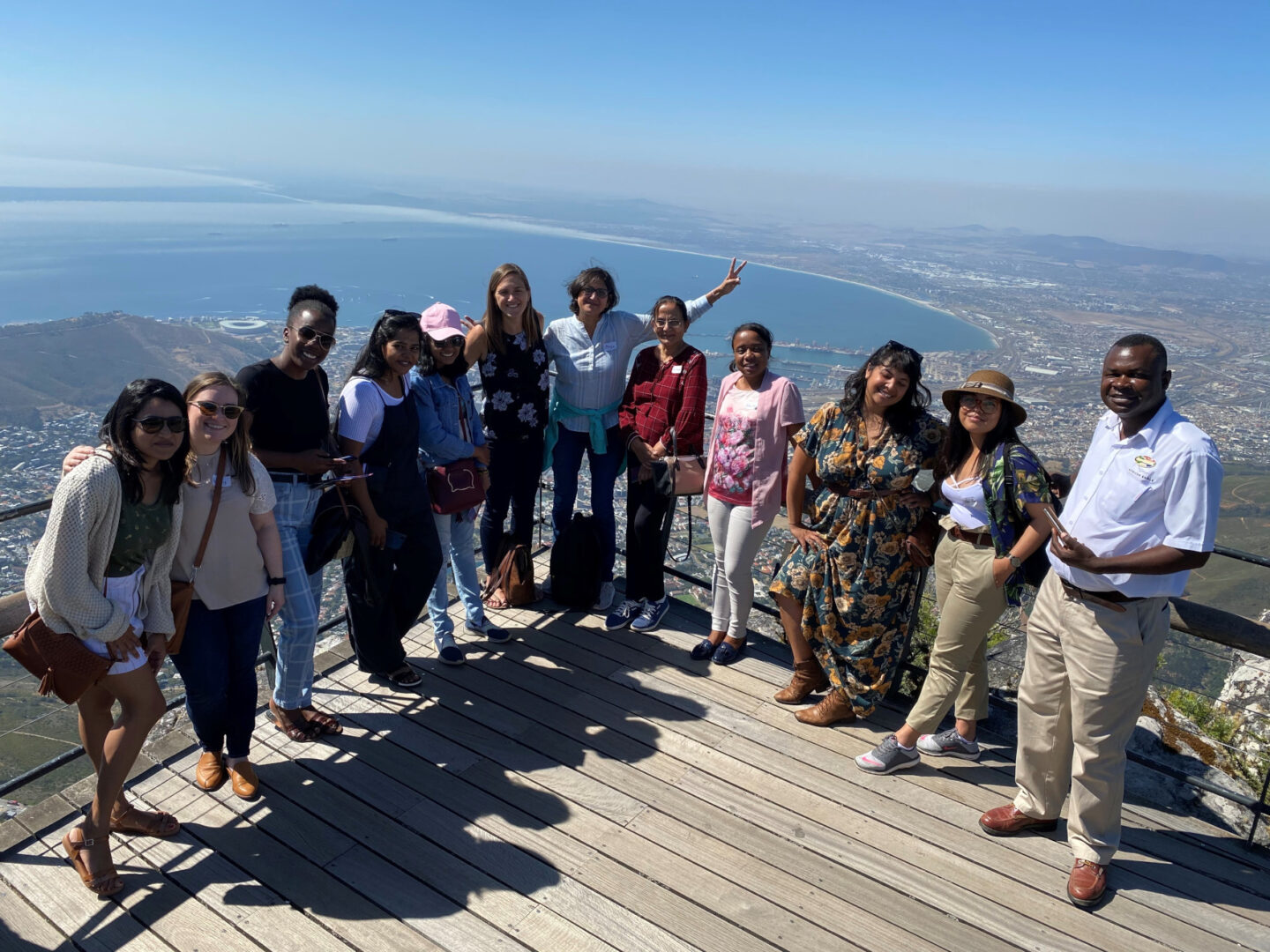 A group of WIRE Network members take a photo together in South Africa
