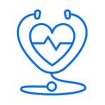 icon of heart and stethoscope