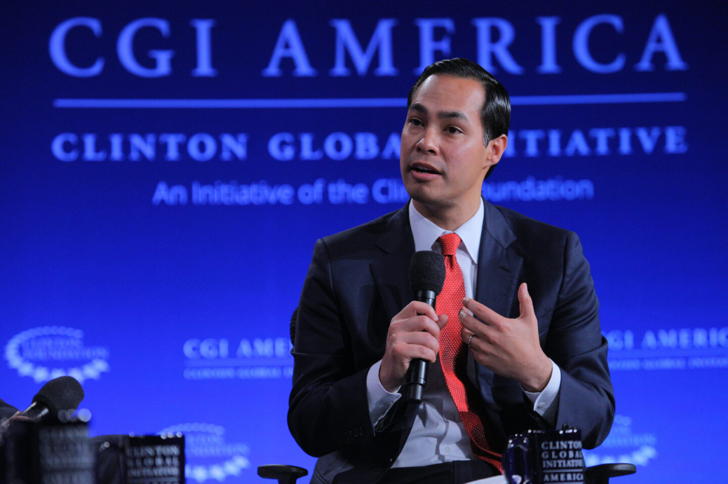 Julián Castro speaks during a plenary session