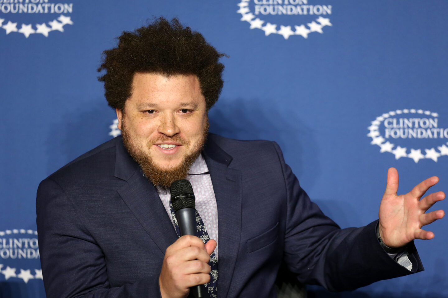 Fagan Harris speaks during a panel discussion