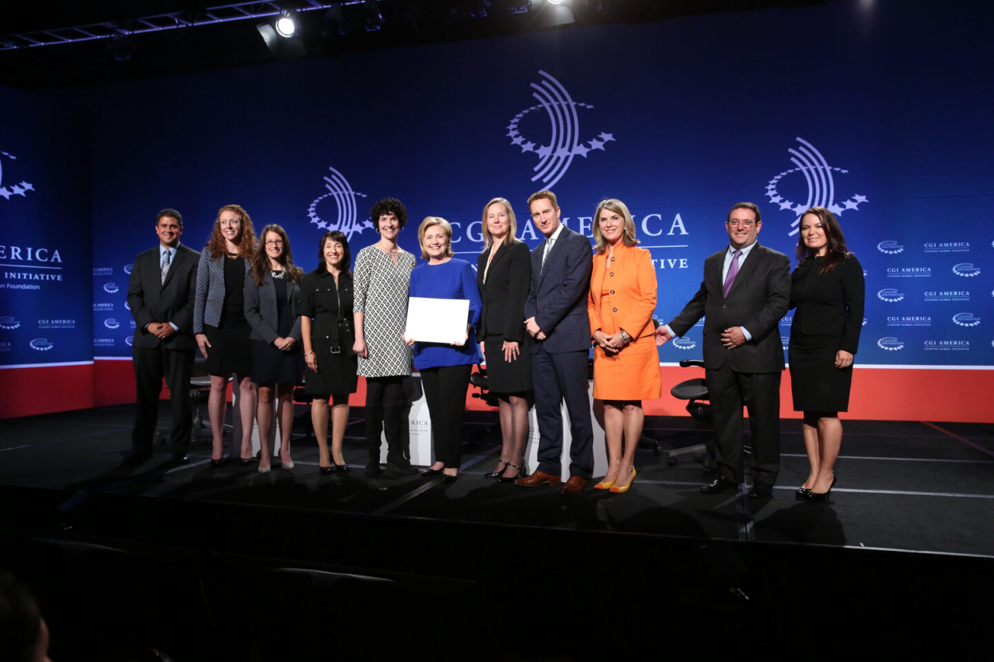 Secretary Clinton takes a photo with commitment-makers