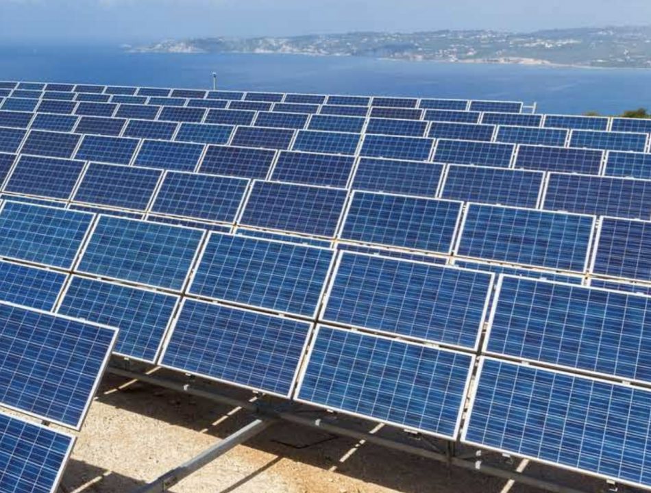 Field of solar panels