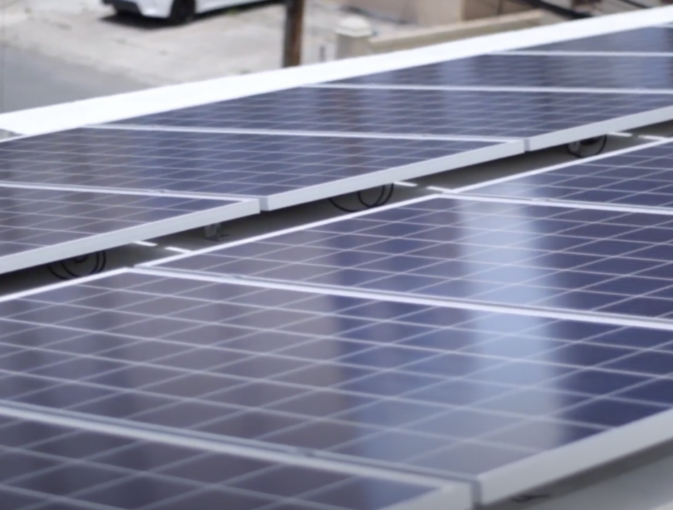Close-up of solar panel