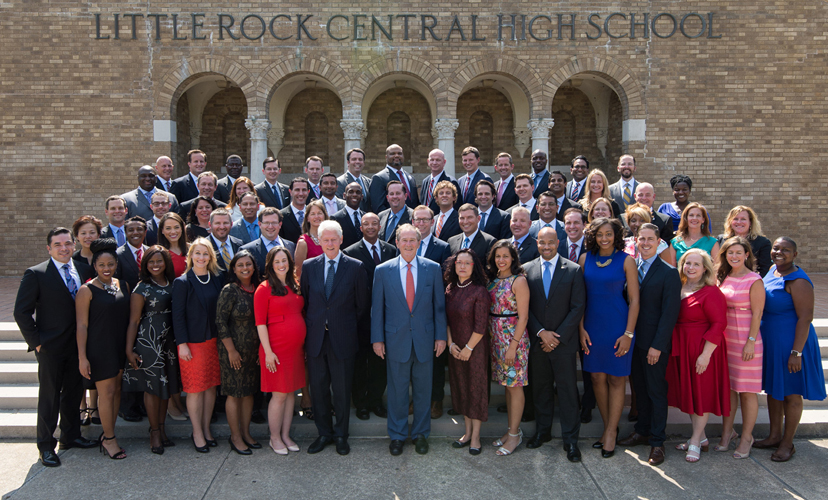 President Clinton, President George W. Bush, and the 2016 graduating class of Presidential Leadership Scholars