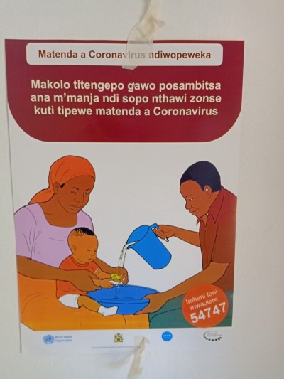 Poster with public health information about coronavirus