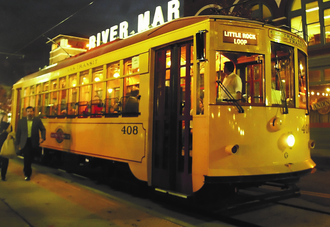 Yellow street trolley