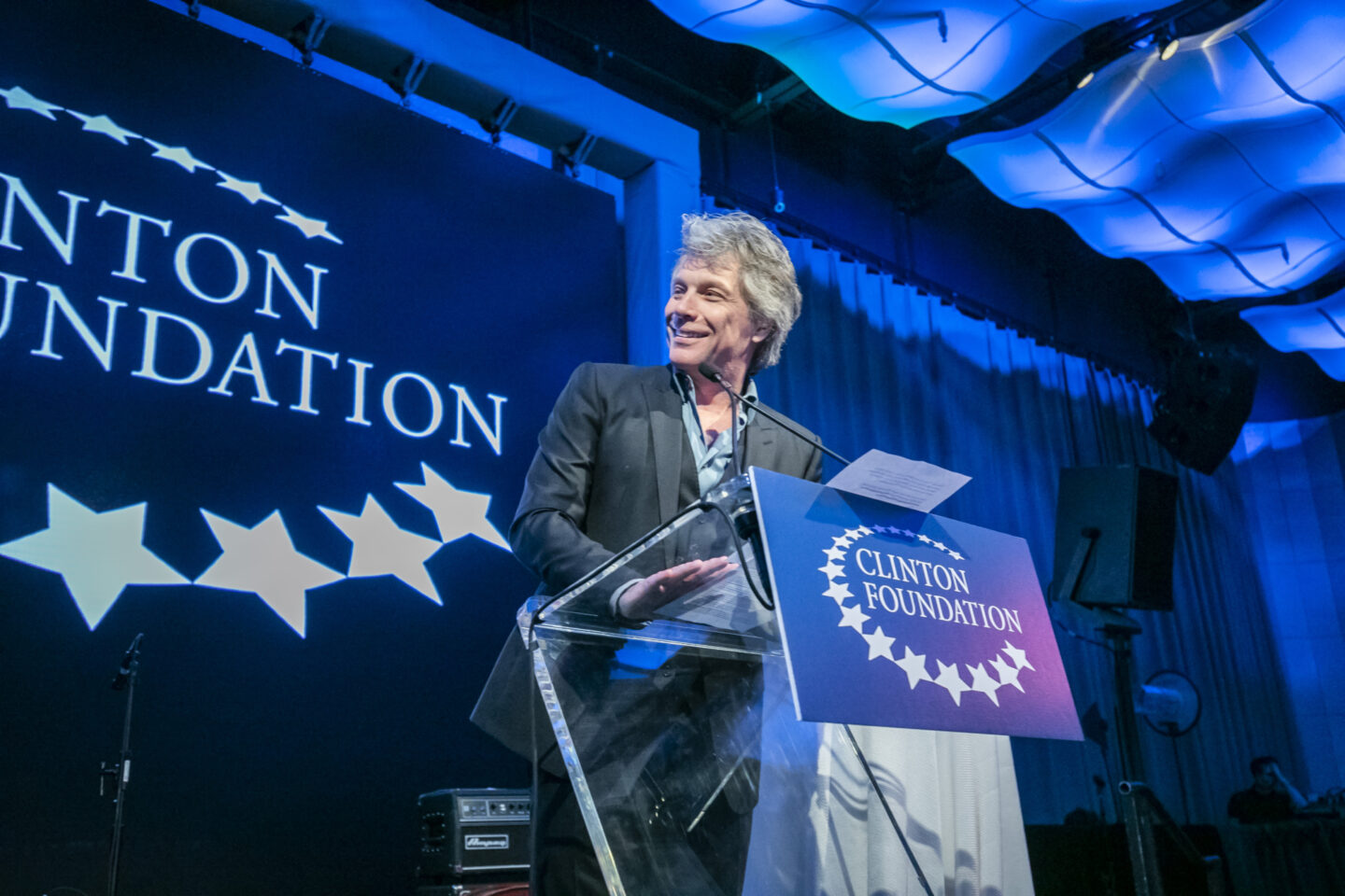 Jon Bon Jovi speaks onstage