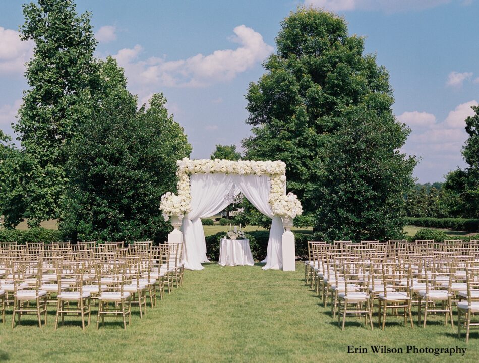 Outdoor wedding arrangement