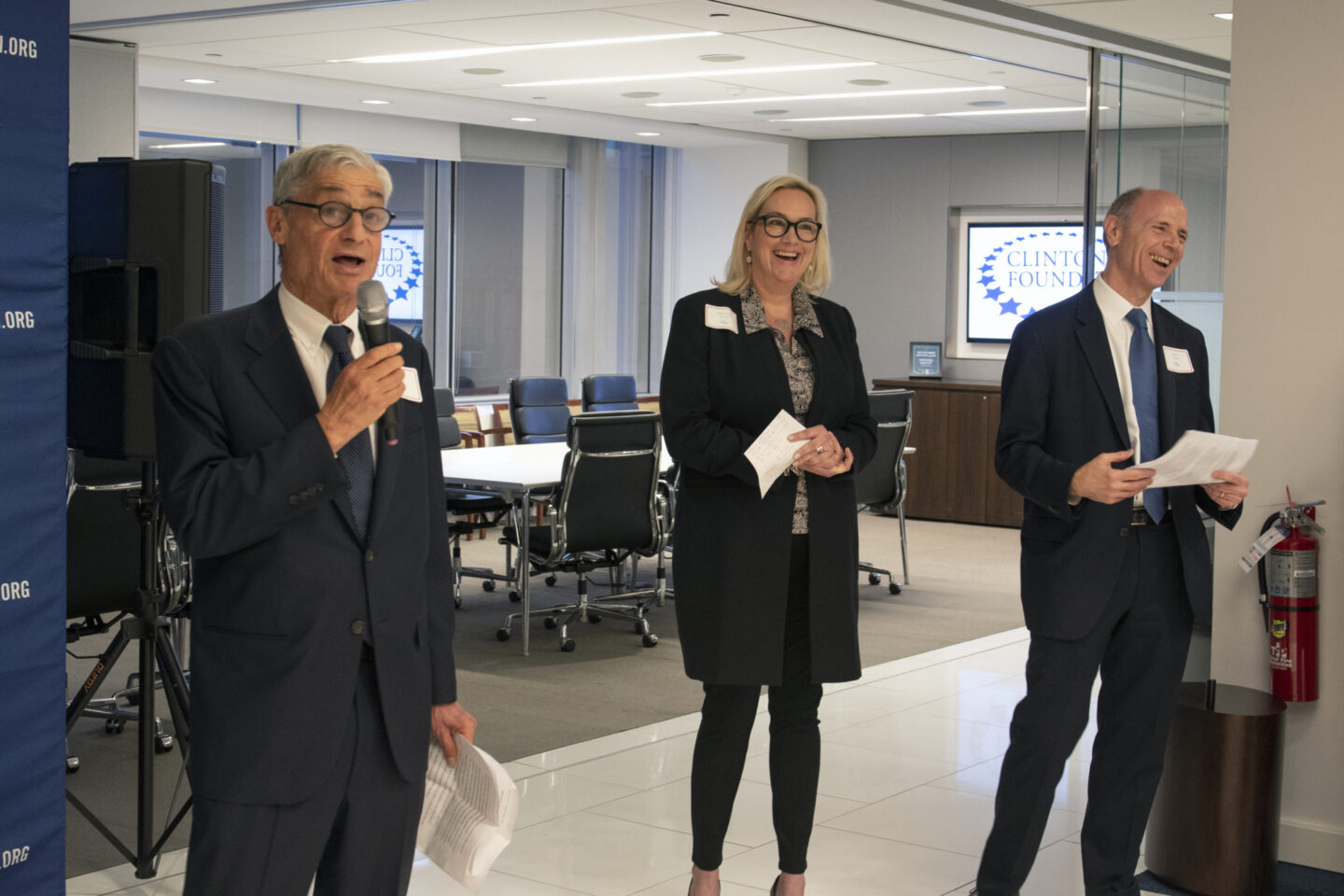 Secretary Bob Rubin, Stephanie Streett, and Kevin Thurm take part in a panel discussion.