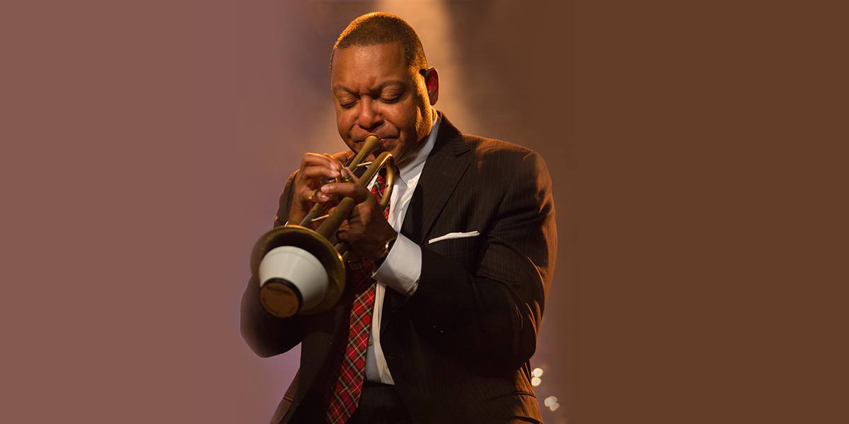 Wynton Marsalis plays the trumpet