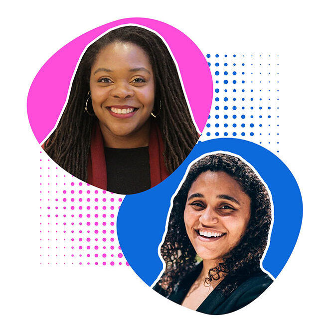 Headshot of two staff members