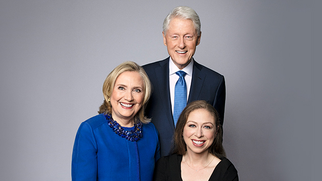 President Clinton, Secretary Clinton, and Chelsea Clinton pictured together